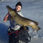 Pike cm and kg caught during icefishing